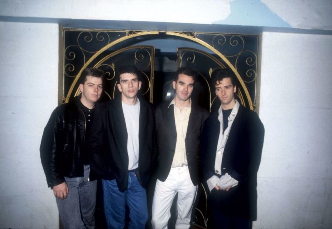 La banda The Smiths: de izquierda a derecha Andy Rourke, Mike Joyce, Morrissey y Johnny Marr en marzo de 1987