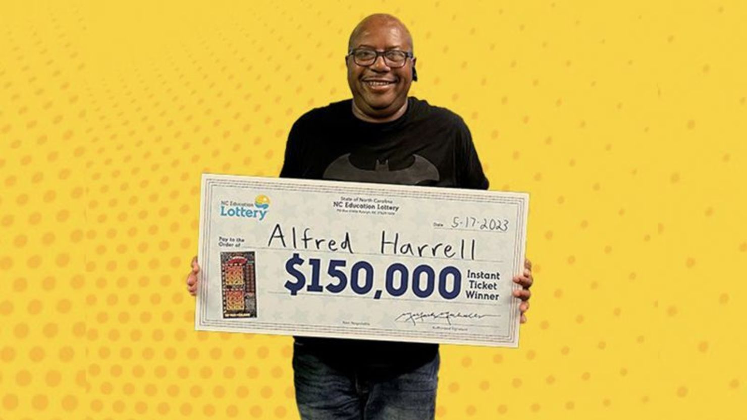 Alfred Harrell ganó un premio mayor en la Lotería de Carolina del Norte.
