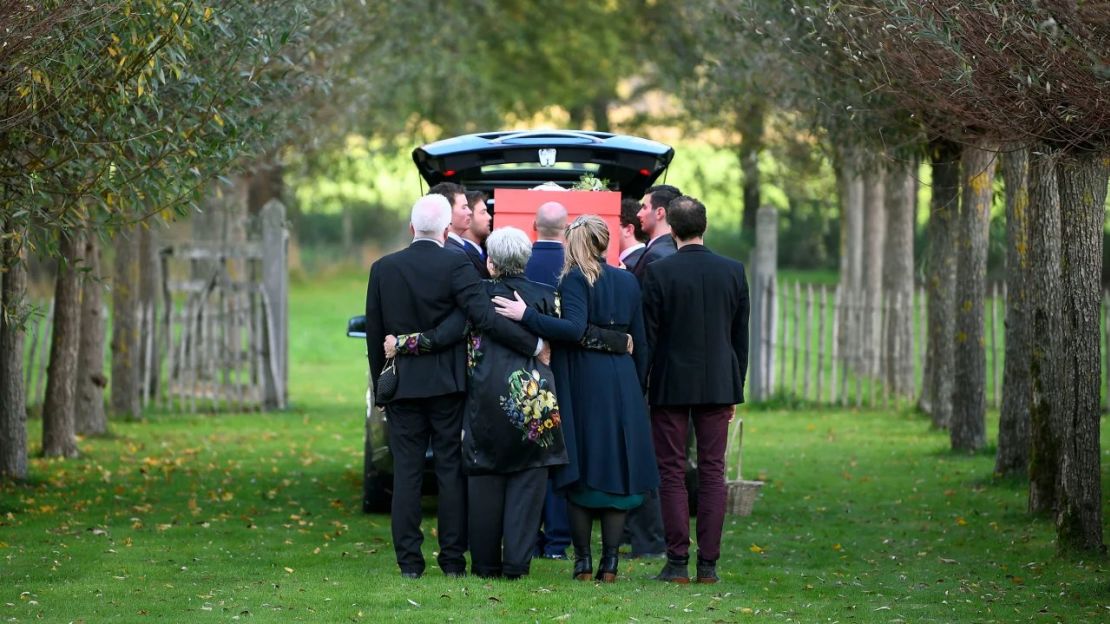 El funeral de Vervoort, fallecida a los 40 años, en 2019. Crédito: Yorick Jansens/Belga Mag/AFP/Getty Images