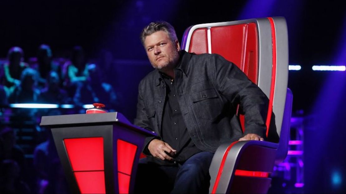 Blake Shelton en el set de "The Voice".