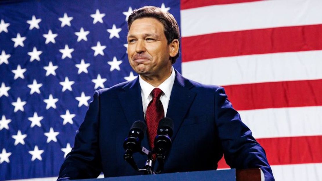 El gobernador de Florida, Ron DeSantis, en su fiesta de la noche de las elecciones en Tampa, Florida, en noviembre de 2022.