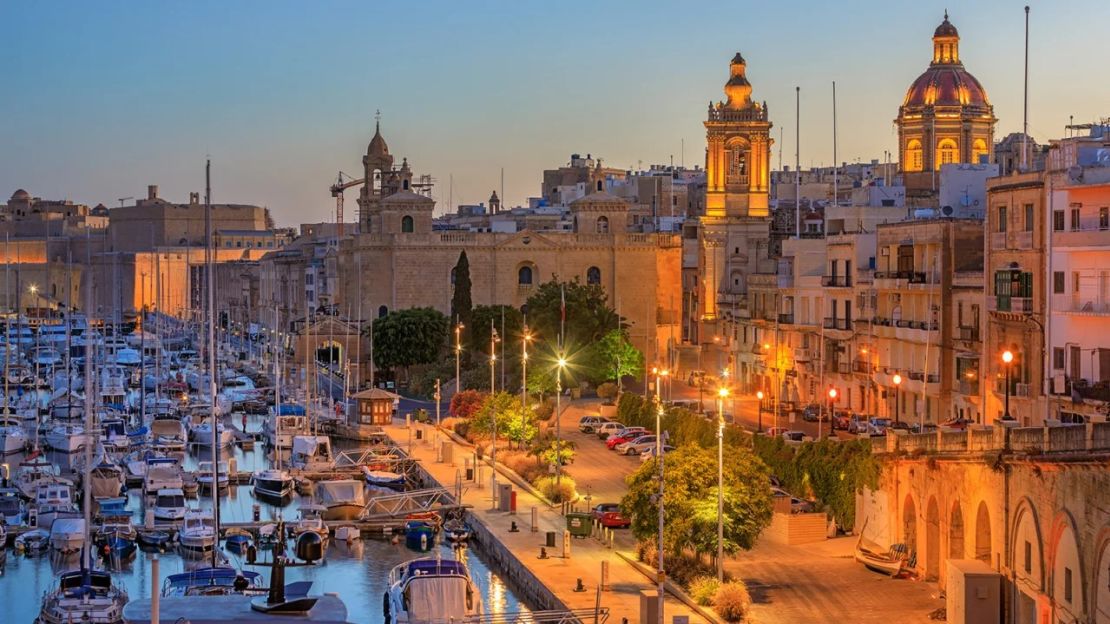 Birgu, o Vittoriosa, es una de las Tres Ciudades. Crédito: fr/iStockphoto/Getty Images