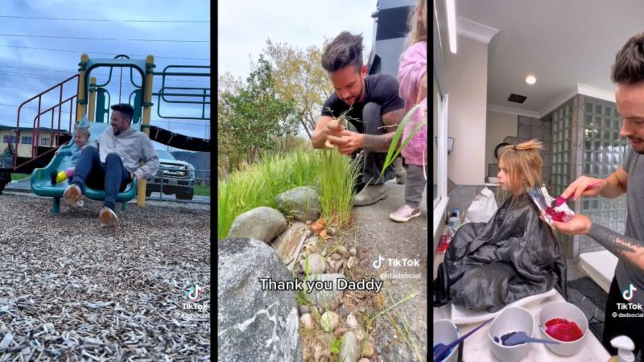 CNNE 1399868 - padre es viral en tiktok por compartir adorables momentos con sus hijas