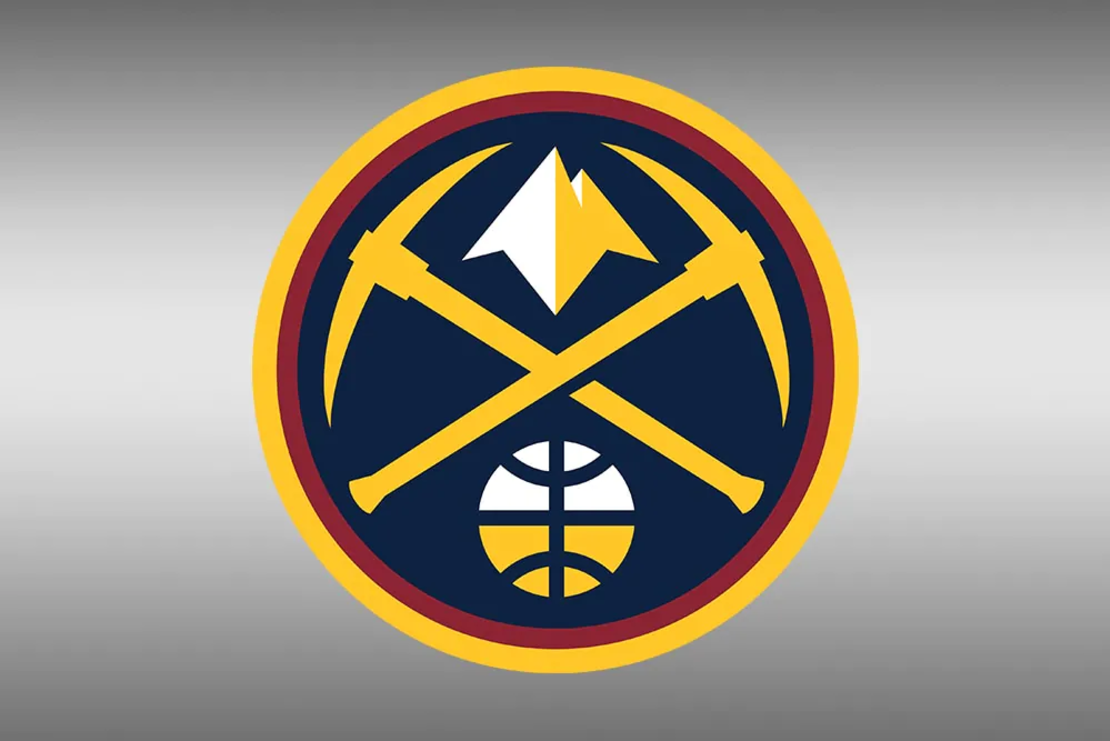 El escudo actual de los Nuggets.