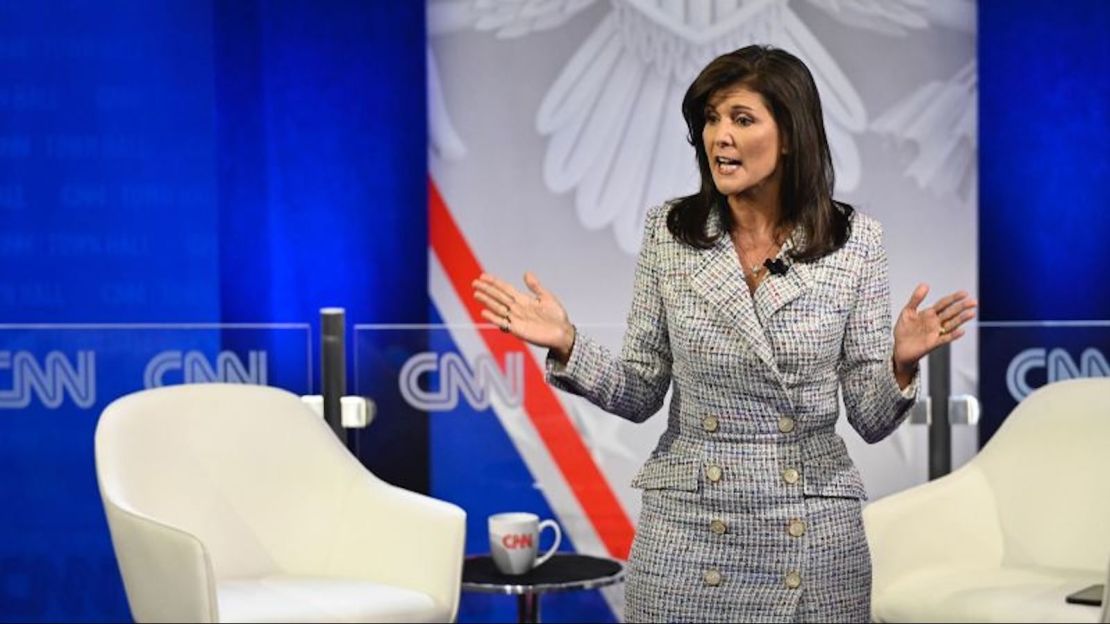 Nikki Haley durante el foro en vivo de CNN el 4 de junio de 2023.