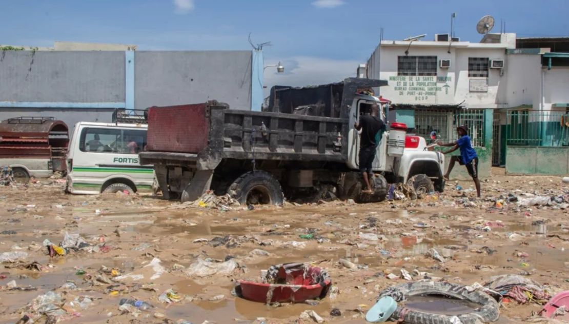 Vista de la zona tras las inundaciones en el Portail Leogane, en Puerto Príncipe, Haití, el 4 de junio de 2023.Guerinault Louis/Anadolu Agency/Getty Images