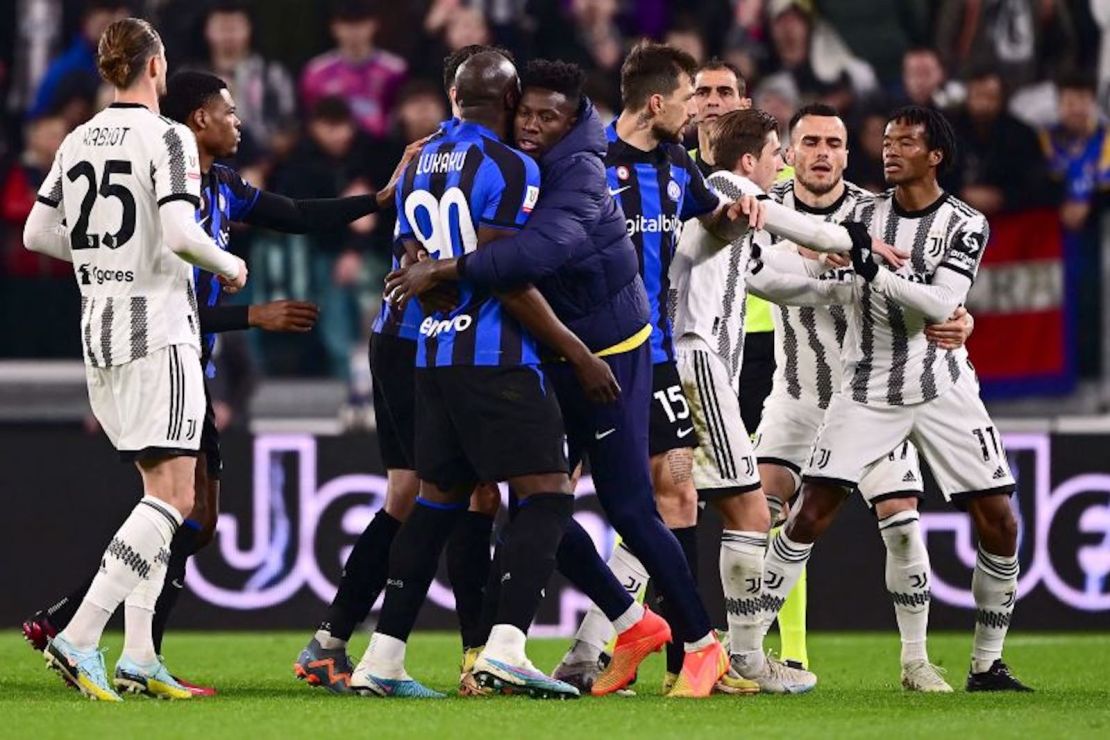 Romelu Lukaku fue abusado racialmente cuando el Inter de Milán jugó contra la Juventus en abril.