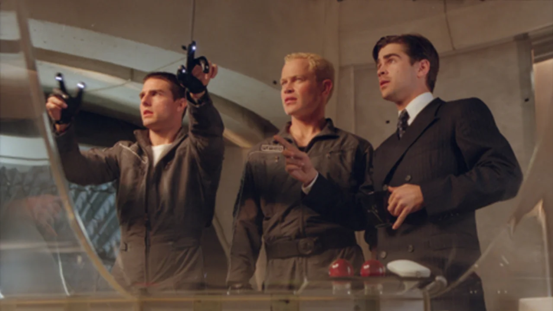 Tom Cruise, Neal Mcdonough y Colin Farrell en "Minority Report" (2002).