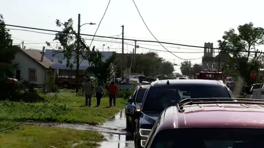 Daños causados por un tornado en Perryton, Texas.