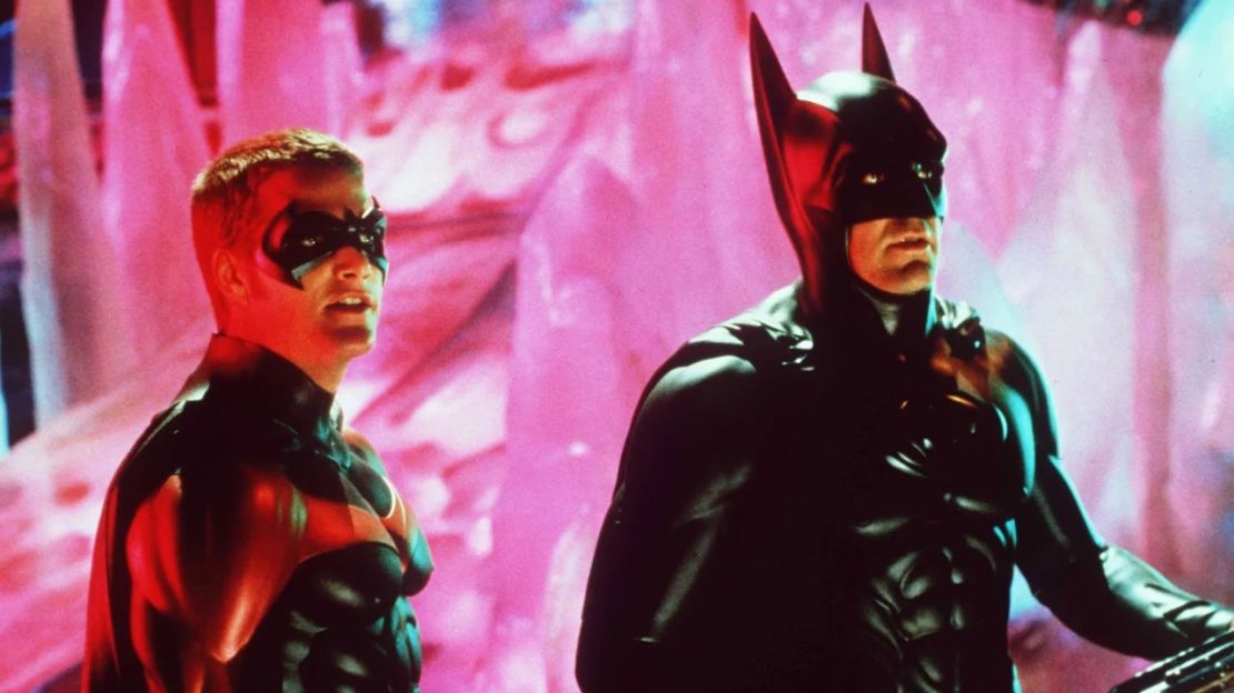 "Batman y Robin", protagonizada por George Clooney (derecha) y Chris O'Donnell, 1997.