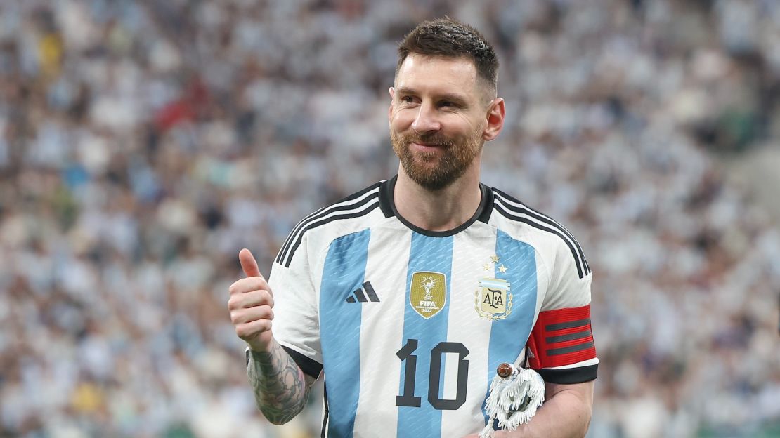 Lionel Messi con la camiseta de la selección argentina