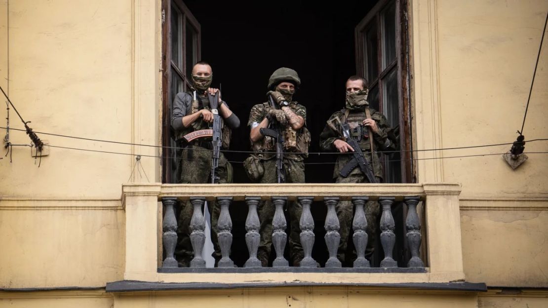Combatientes de Wagner capturaron la ciudad de Rostov del Don durante el fin de semana. Crédito: Roman Romokhov/AFP/Getty Images