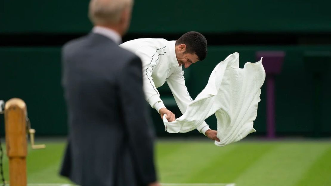 Djokovic trató de ayudar a una rápida reanudación del partido.