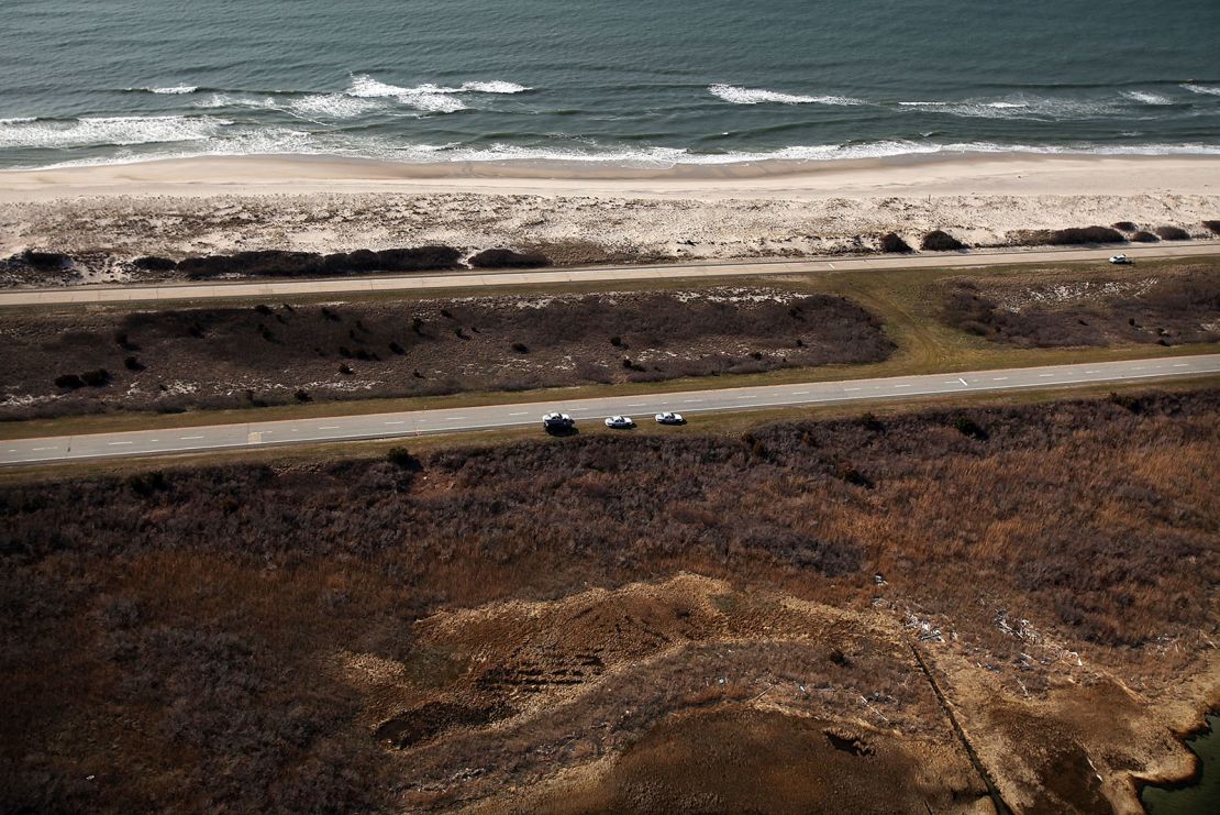 Una vista aérea del área de Gilgo Beach