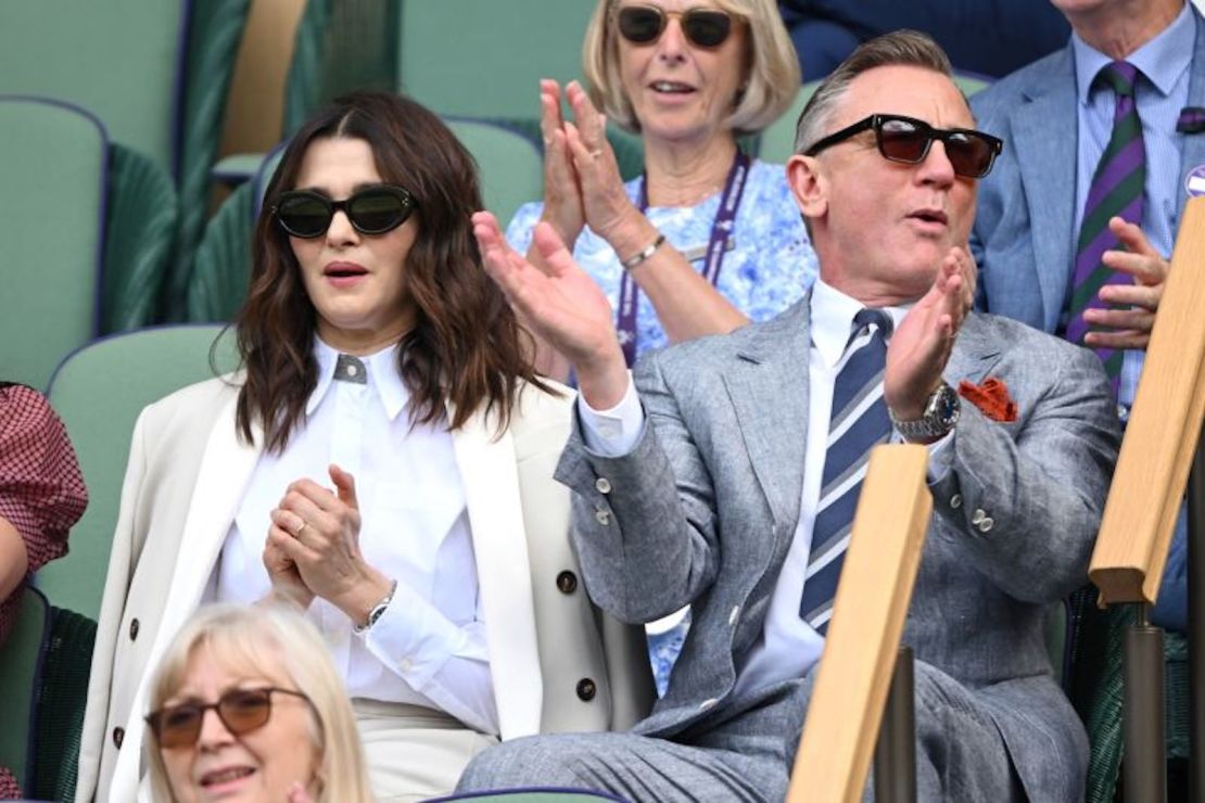 Rachel Weisz y Daniel Craig estuvieron en la Pista Central en un partido que se decidió en el quinto set.