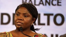 La vicepresidenta de Colombia, Francia Márquez, habla durante una rueda de prensa en el palacio presidencial de Nariño, en Bogotá, el 24 de mayo de 2023. Crédito: JUAN PABLO PINO/AFP via Getty Images
