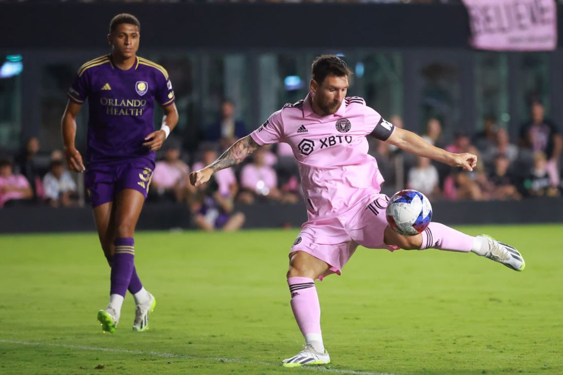 El primer gol de Messi en el partido de Inter Miami y Orlando en la Leagues Cup 2023.