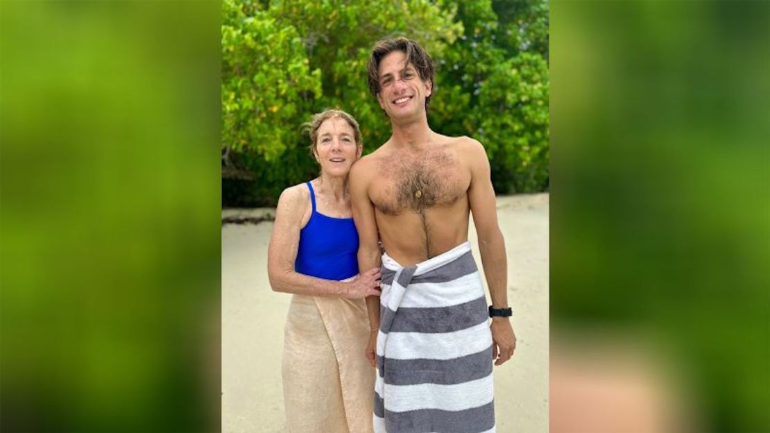 Ambassador Caroline Kennedy and her son Jack pose for a photo.