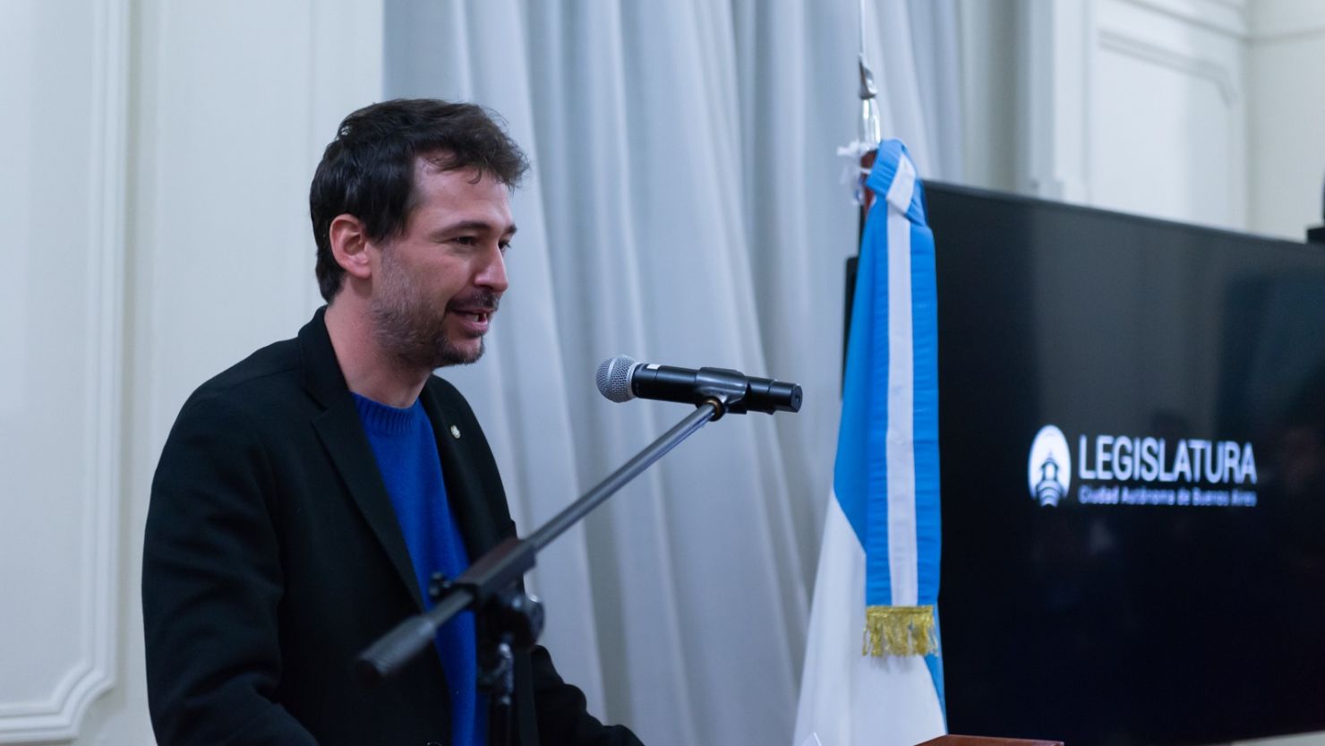 El director de cine, Santiago Mitre, fue declarado Personalidad Destacada de la Cultura (Foto LegisCaba).