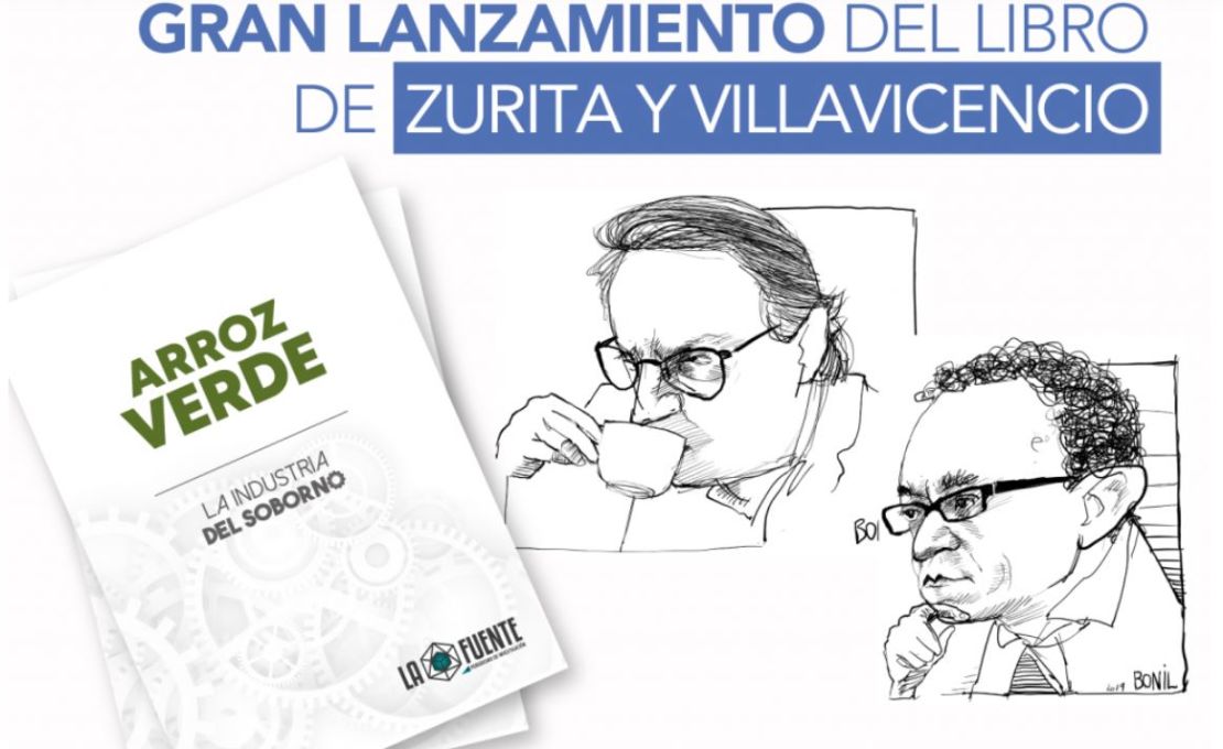 Invitación a la presentación del libro "Arroz Verde", de Zurita y Villavicencio.