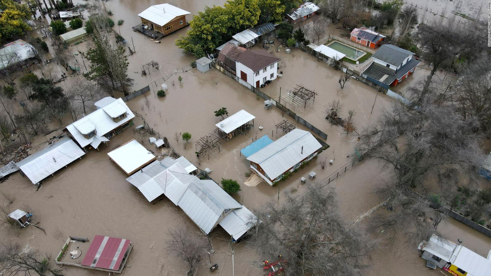 Decretan estado de catástrofe en 4 regiones de Chile por las inundaciones causadas por las intensas lluvias