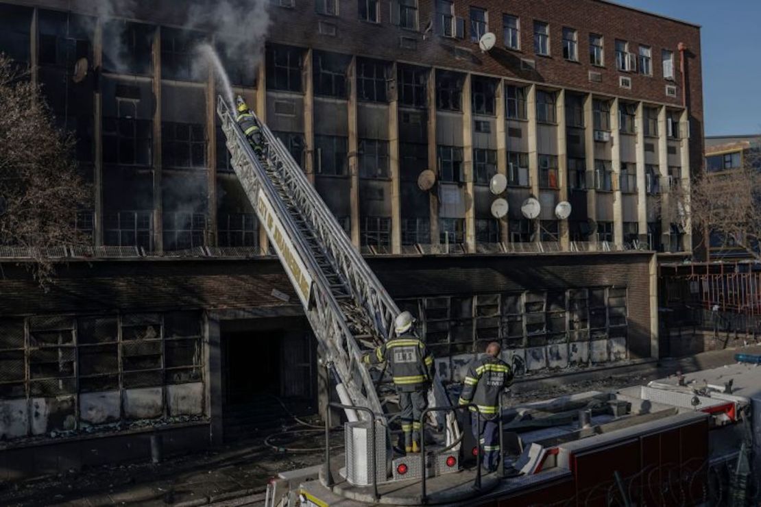 El edificio en el centro de Johannesburgo visto en la mañana del 31 de agosto de 2023.