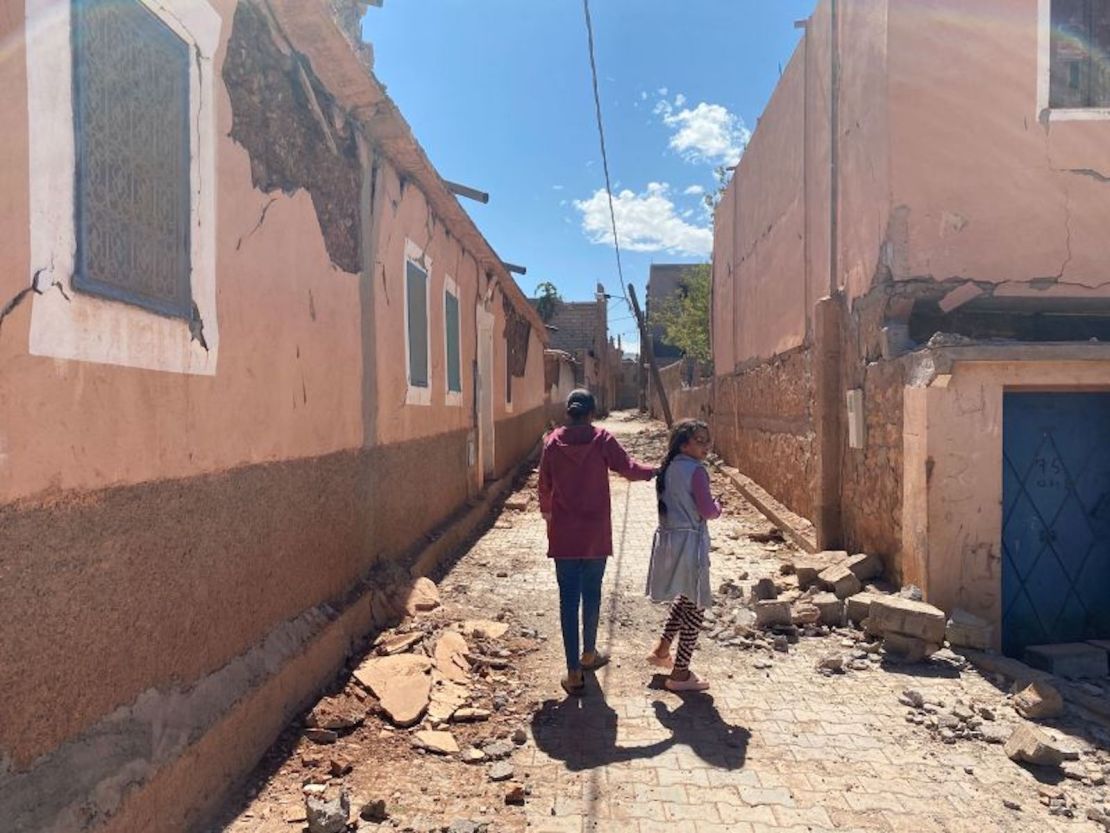 El pueblo de Moulay Brahim, cerca de la ciudad de Asni, ha quedado casi completamente destruido y la mayoría de las casas son inhabitables.