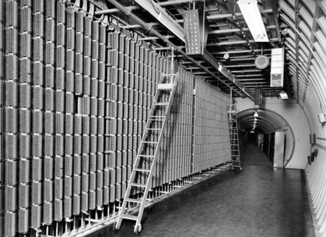 Centro de operaciones bajo Holborn: tras un periodo como sede del Ejecutivo de Operaciones Especiales de alto secreto, los túneles se convirtieron en la sede de la Central Telefónica de Kingsway. Crédito: BT Media Image Library/Getty Images/Cortesía de The London Tunnels