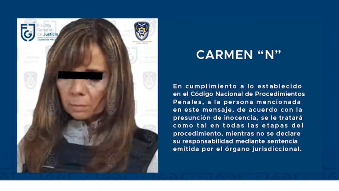 Carmen 'N' cuenta con parentesco en primer grado con los acusados del feminicidio de Montserrat. Es madre de Sean Alejandro 'N'.