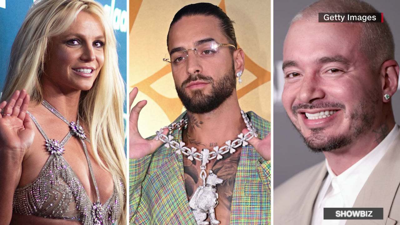 CNNE 1472223 - britney spears, maluma y j balvin comparten imagenes juntos