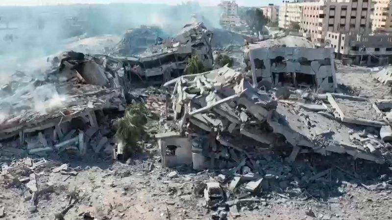 Imágenes Aéreas Muestran La Destrucción De Barrios Enteros En Gaza | CNN