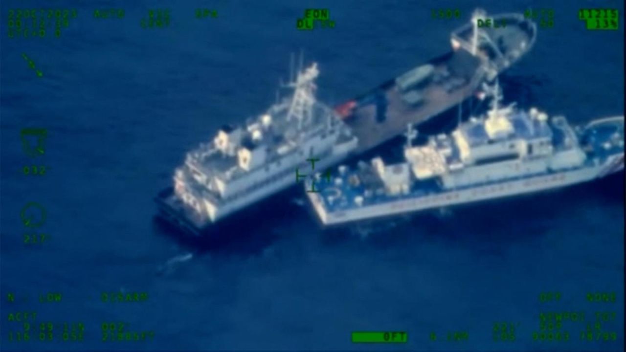 CNNE 1482350 - mira la colision de dos barcos en el mar de china meridional