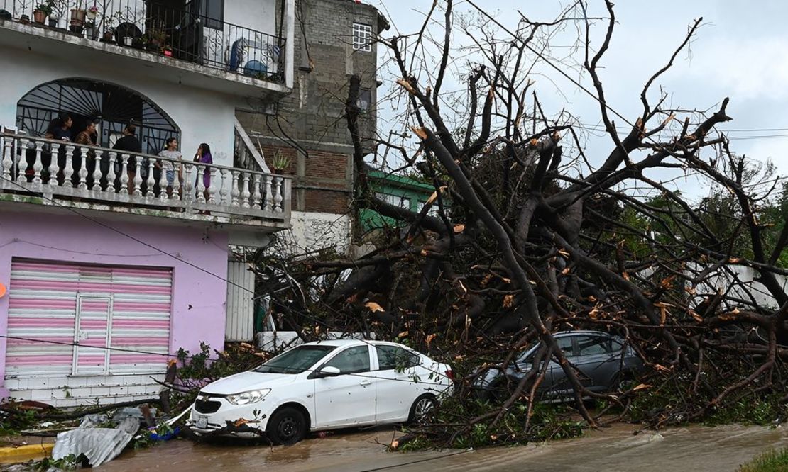 Vista de los daños causados tras el paso del huracán Otis en Acapulco, estado de Guerrero, México.