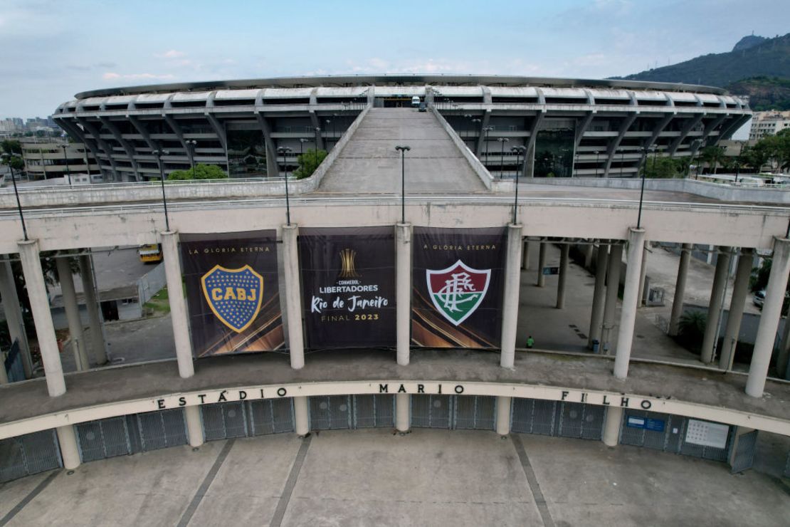 Una vista aérea del estadio Maracana antes de la final de la Libertadores 2023 entre Fluminense y Boca Juniors