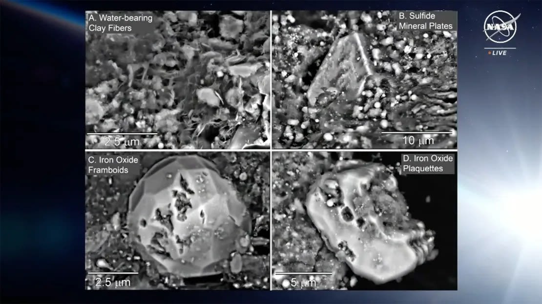 El análisis inicial reveló algunos de los diferentes elementos contenidos en la muestra del asteroide Bennu.