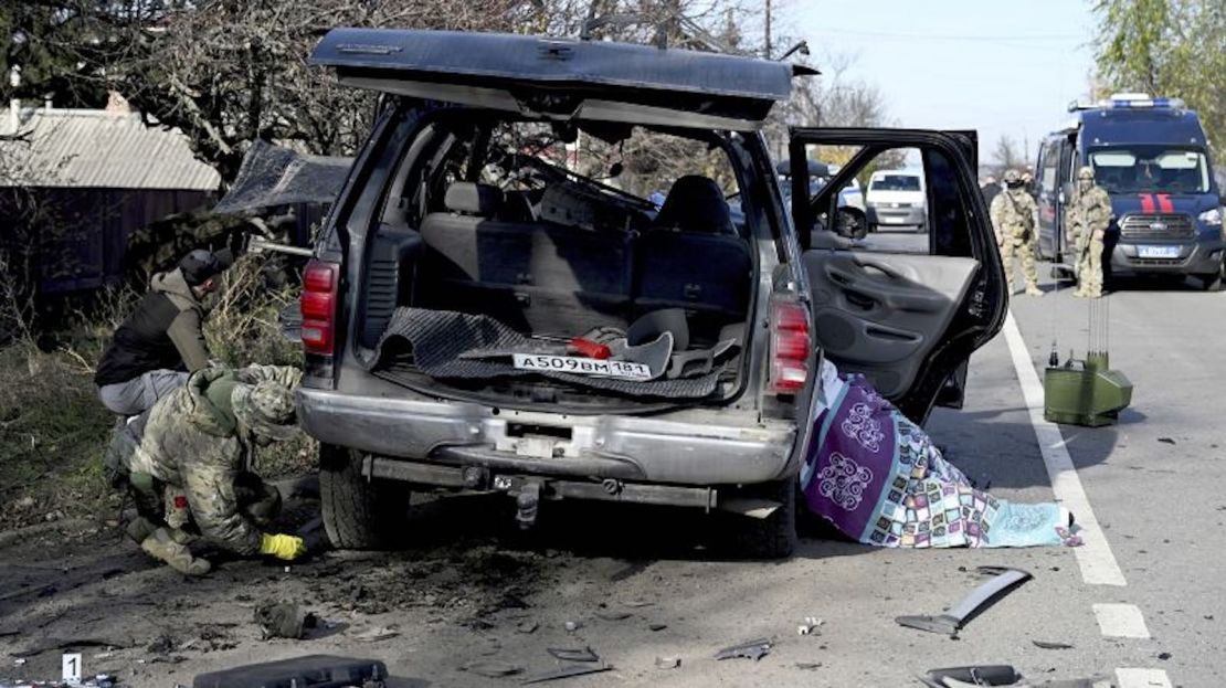 Un vídeo muestra el lugar de la explosión del coche bomba que mató a Filiponenko.