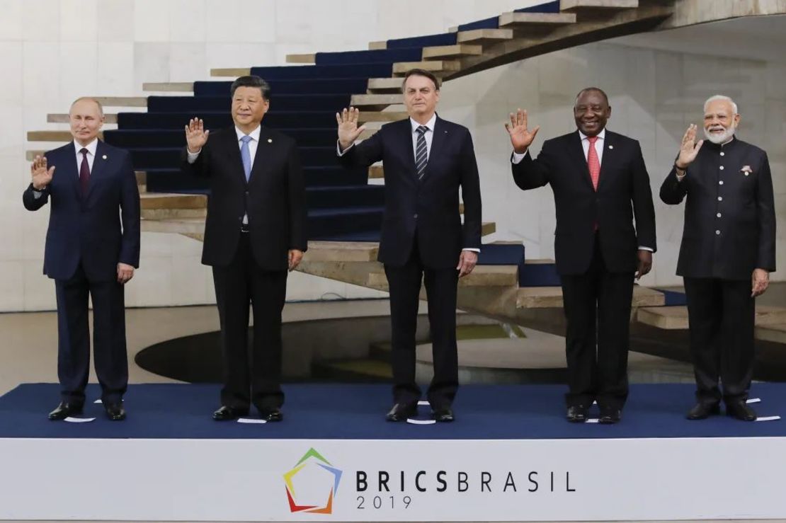 Los líderes de los BRICS se reúnen en Brasil en 2019. Crédito: Sergio Lima/AFP/Getty Images