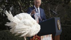 CNNE 1511419 - biden indulta a dos pavos el dia de su cumpleanos 81