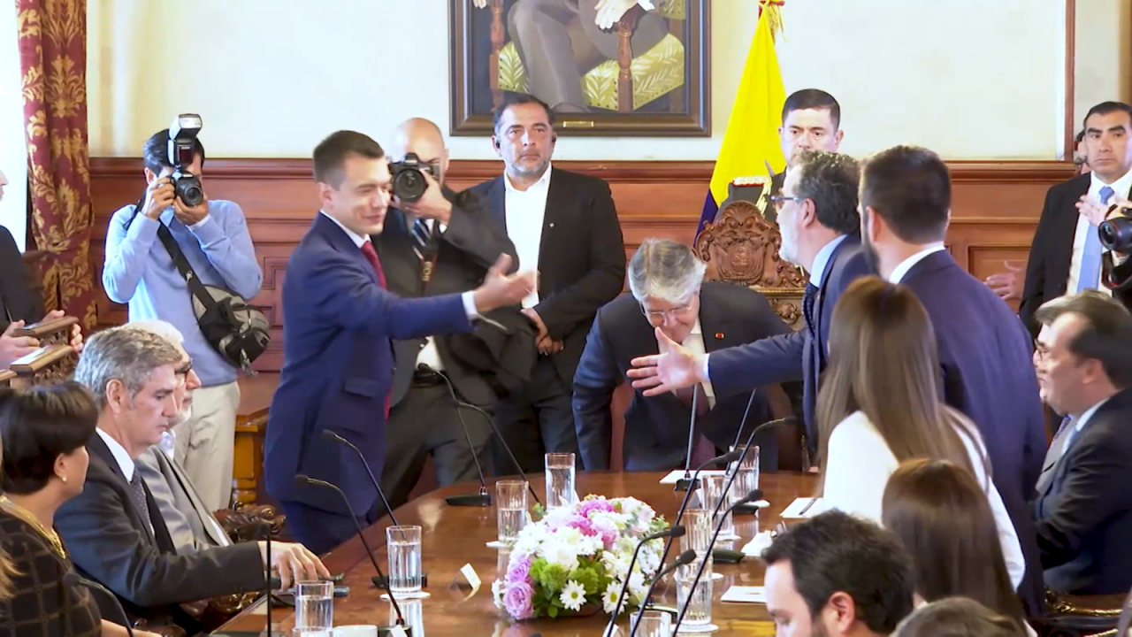 CNNE 1511836 - noboa presenta a los primeros miembros de su gabinete en visperas del comienzo de su mandato en ecuador