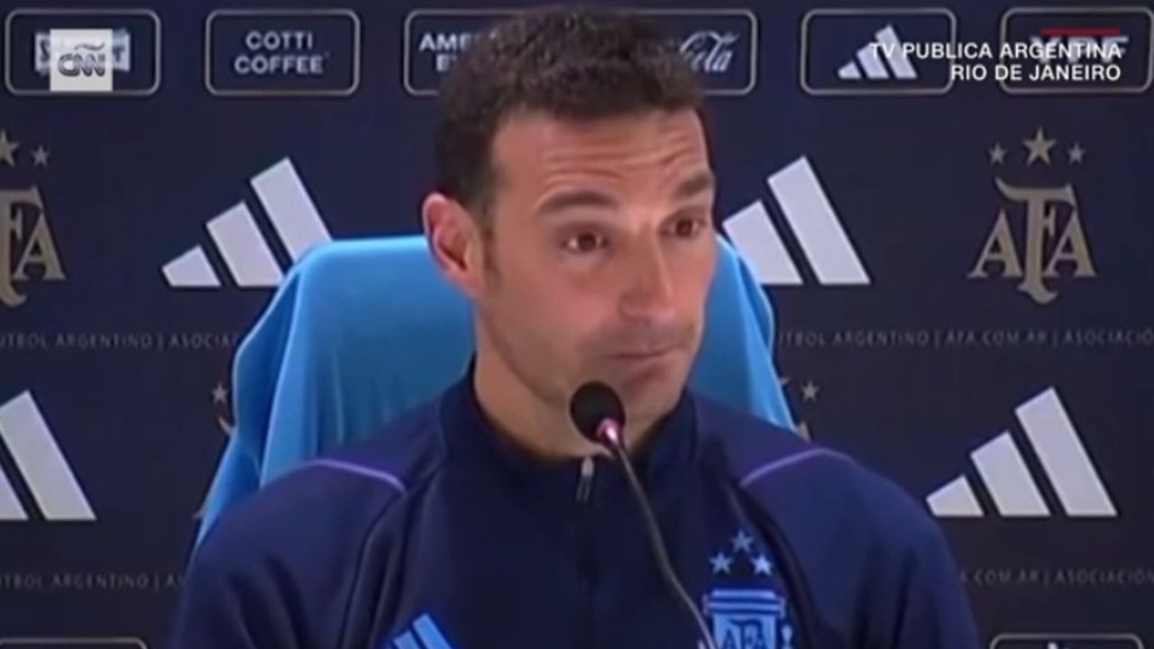 Scaloni, seleccionador de Argentina en rueda de prensa. Río de Janeiro