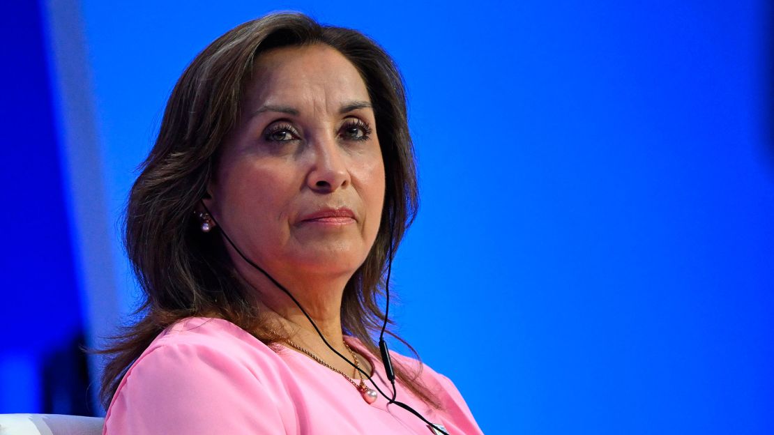 La presidenta de Perú, Dina Boluarte, fotografiada en San Francisco, California, el 15 de noviembre de 2023. Crédito: ANDREW CABALLERO-REYNOLDS/AFP vía Getty Images.