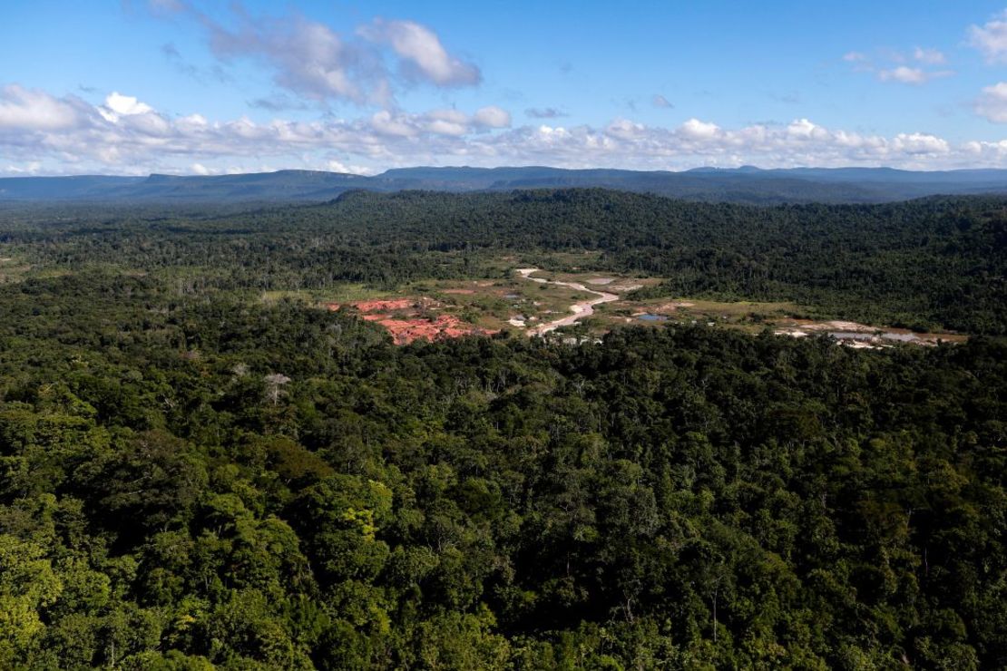 Vista aérea de la región de Esequibo tomada desde Guyana el 11 de diciembre de 2023.