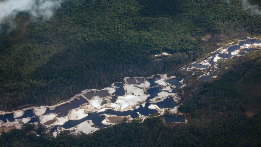 Vista aérea del territorio del Esequibo tomada desde Guyana el 12 de diciembre de 2023.