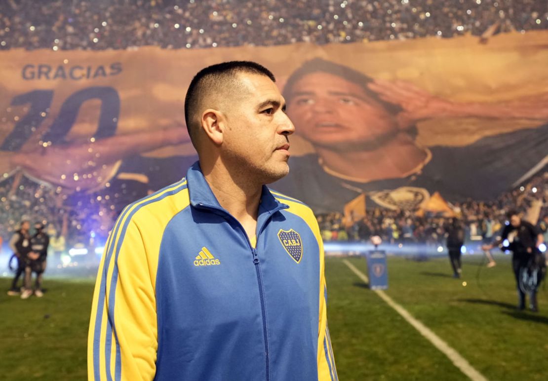 Juan Roman Riquelme durante el partido de despedida entre Boca Juniors y Argentina en el estadio La Bombonera, en Buenos Aires, Argentina, el 25 de junio de 2023.