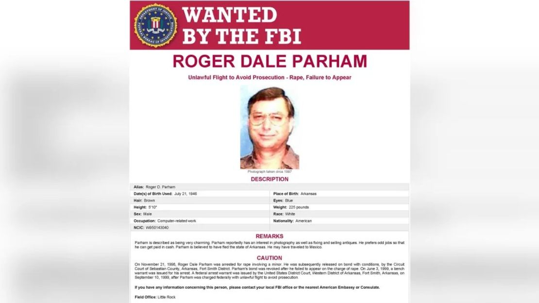 El FBI solicitó la ayuda del público para encontrar a Parham. Crédito: FBI