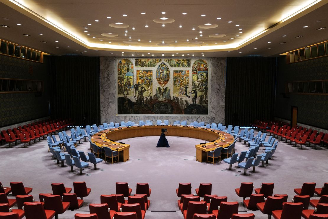 La sala del Consejo de Seguridad en la sede de la ONU en Nueva York el 20 de diciembre.