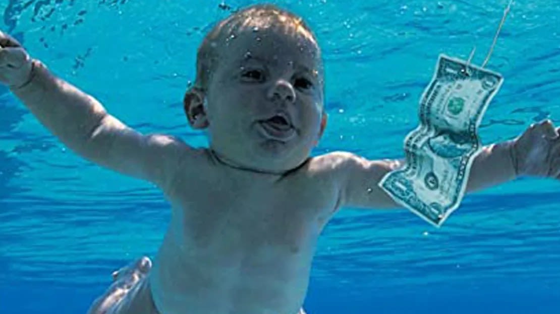 Una imagen de la portada del álbum "Nevermind" de Nirvana.