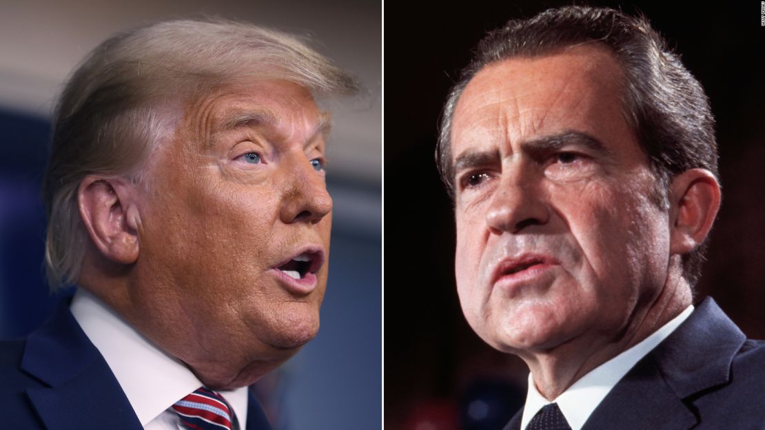 Los expresidentes Donald Trump y Richard Nixon