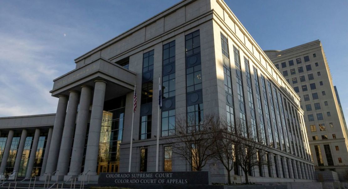 La fachada de la Corte Suprema de Colorado en Denver, el 20 de diciembre de 2023.