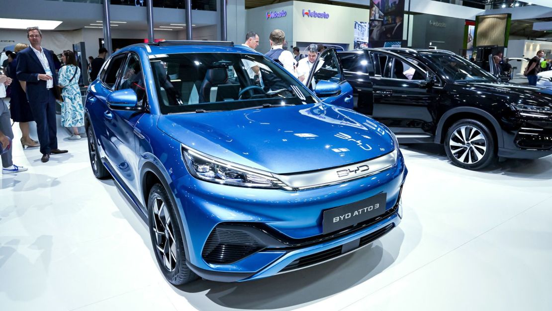 El modelo ATTO 3 de BYD se exhibe en Munich, Alemania, el 4 de septiembre de 2023
